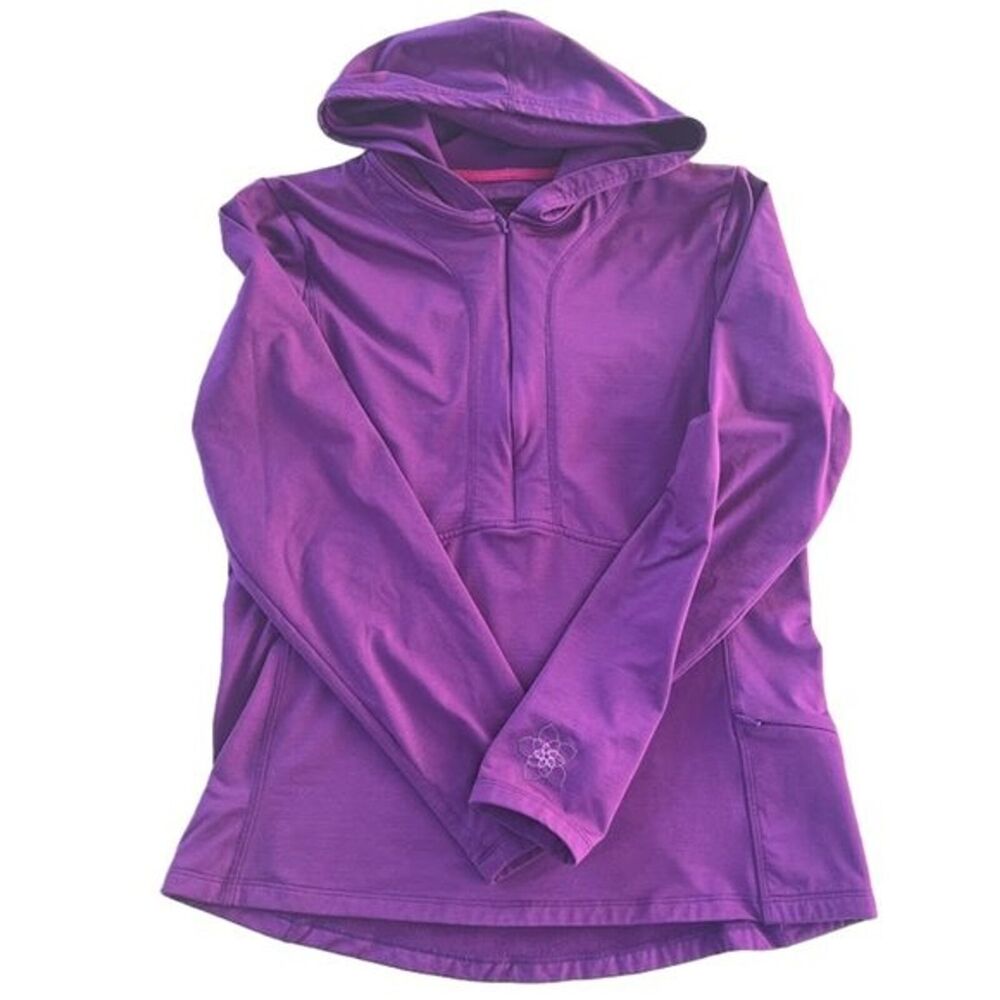 L.L. Bean Lightweight Purple‎ Half-Zip Jacket Size Medium